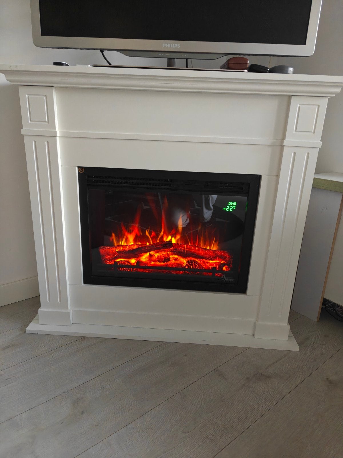 Elektrische Inzethaard met Afstandsbediening - Livin Flame, Ophalen, Zo goed als nieuw, Inzethaard, Elektrische haard