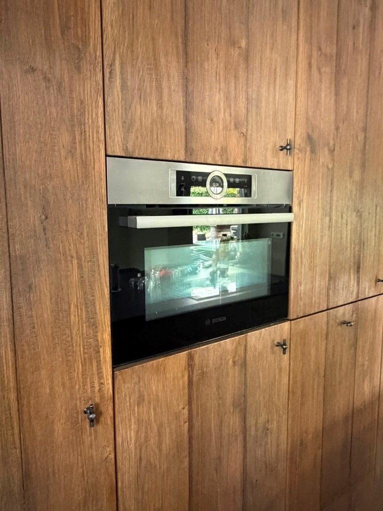 Compacte Bosch bakoven met magnetron, Ophalen, 45 tot 50 cm, Bosch, Inbouw