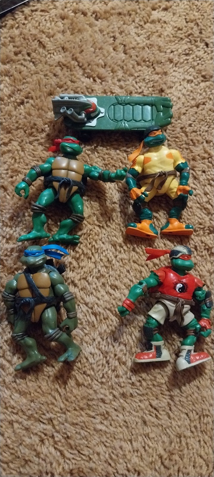 vintagg Teenage Mutant Ninja Turtles actiefiguren en skatebo, Kinderen en Baby's, Speelgoed | Actiefiguren, Ophalen, Gebruikt