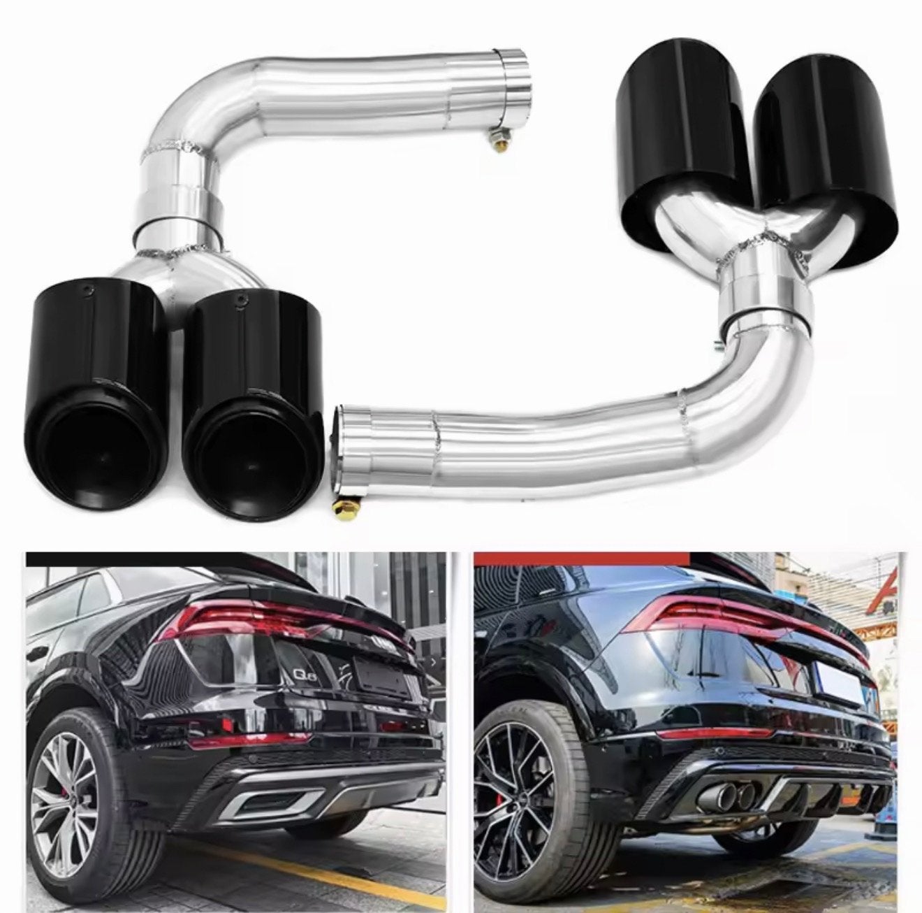 Nieuwe Audi Q8 SQ8 Carbon uitlaat tips, Verzenden, Nieuw, Audi