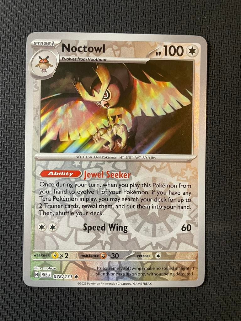 Noctowl 078/131 Reverse Holo Prismatic Evolutions Packfresh, Ophalen of Verzenden, Zo goed als nieuw