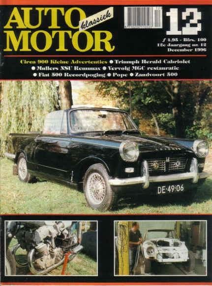AMK 12 1996 : Triumph Herald en Vitesse - NSU Rennmax - MGC, Ophalen of Verzenden, Gelezen, Algemeen