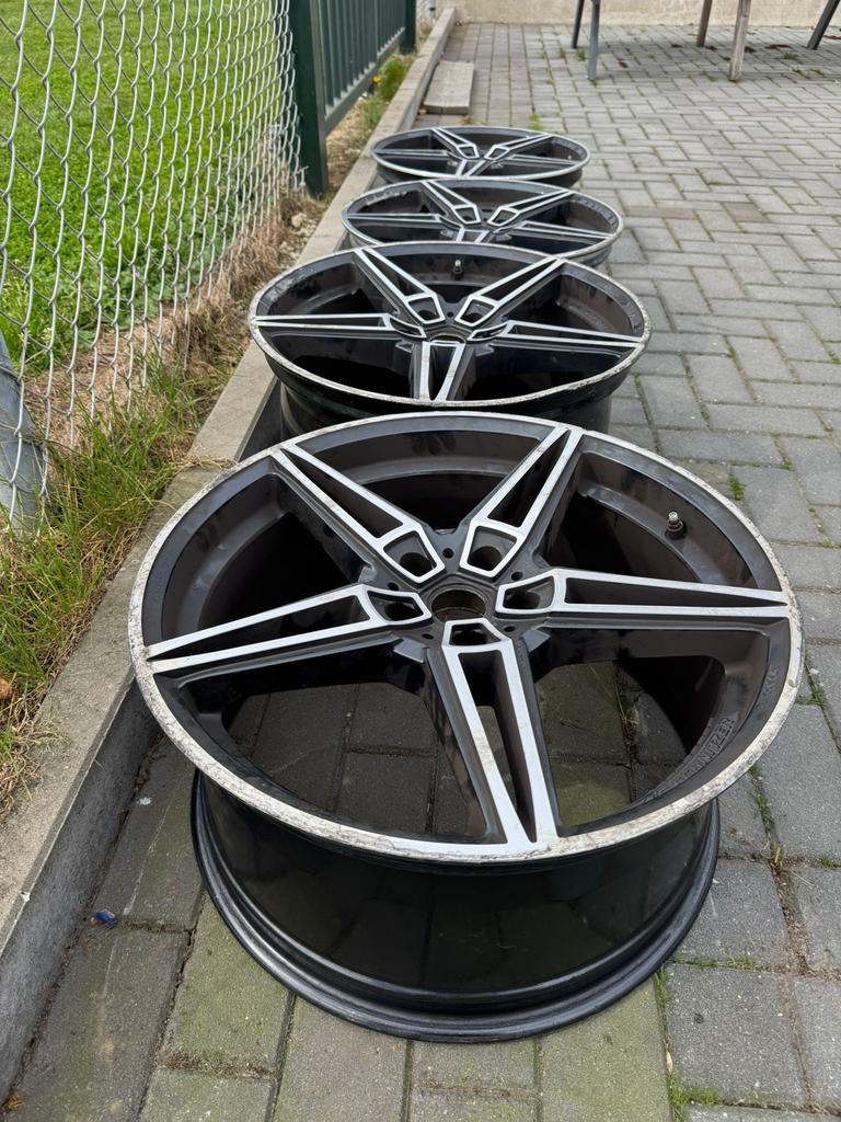 AC Schnitzer velgen met banden voor BMW 330i (2020), Ophalen, Gebruikt, 265 mm, Banden en Velgen