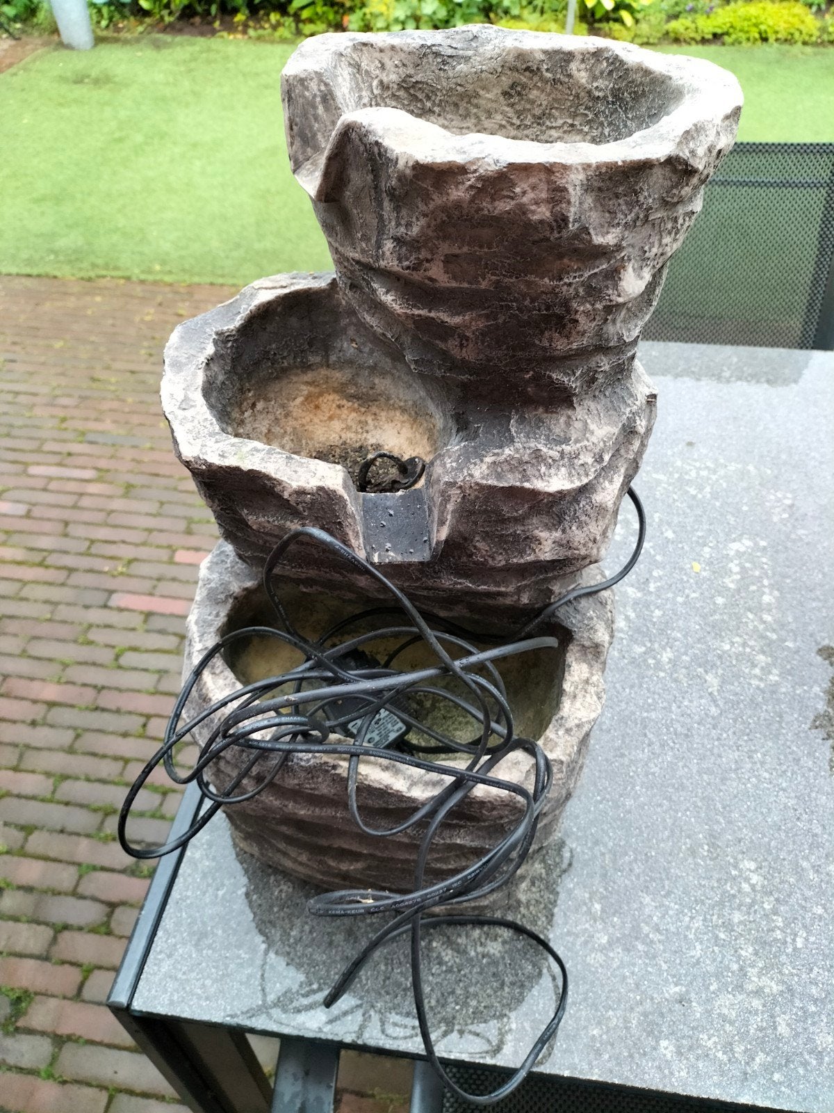 Waterval met (blauw) licht, Ophalen of Verzenden, Gebruikt, Beton, Fontein