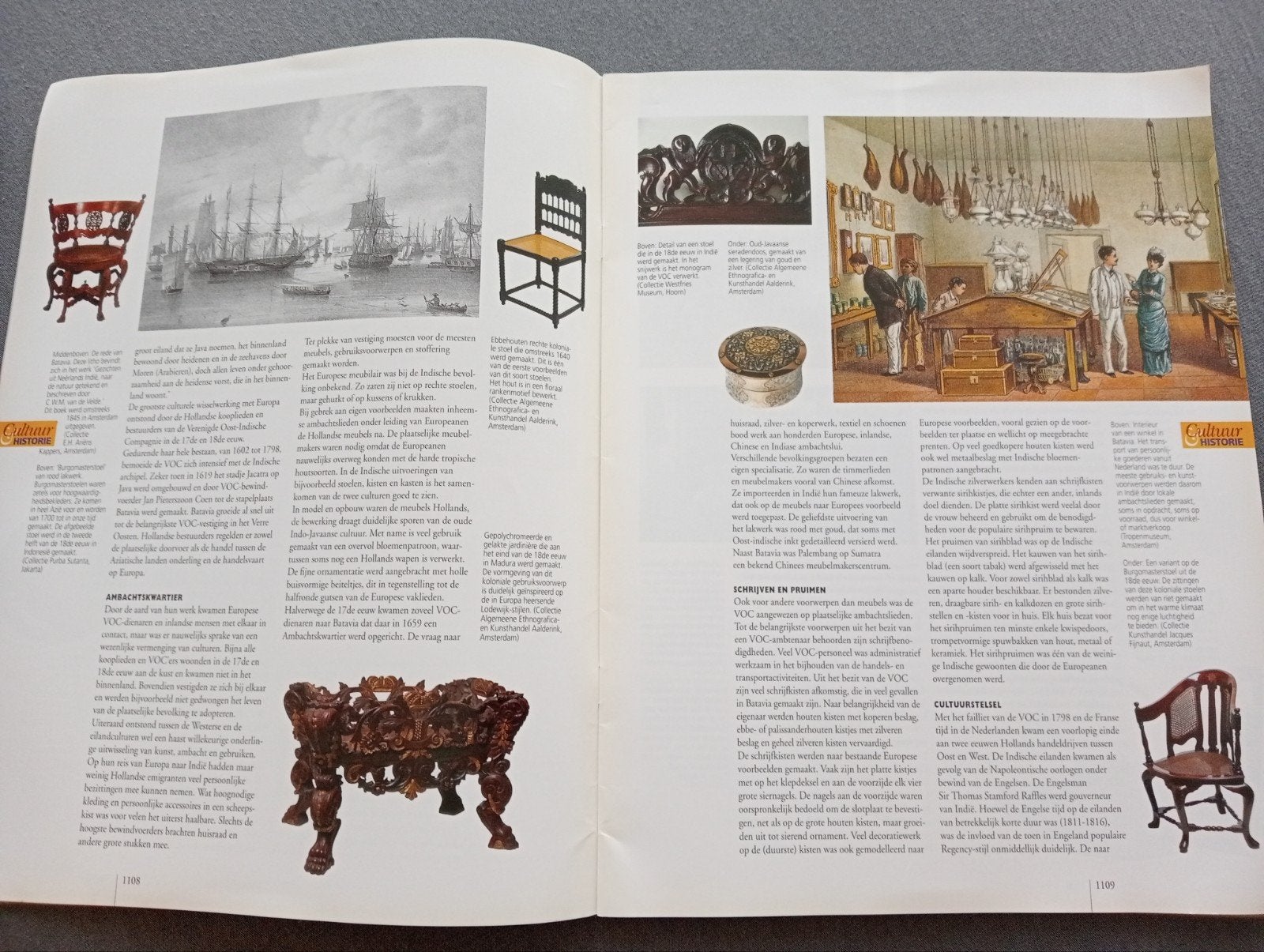 Kunst & Kitsch:Ons Indië, Spotprenten, Wayangpoppen, Liberty, Ophalen of Verzenden