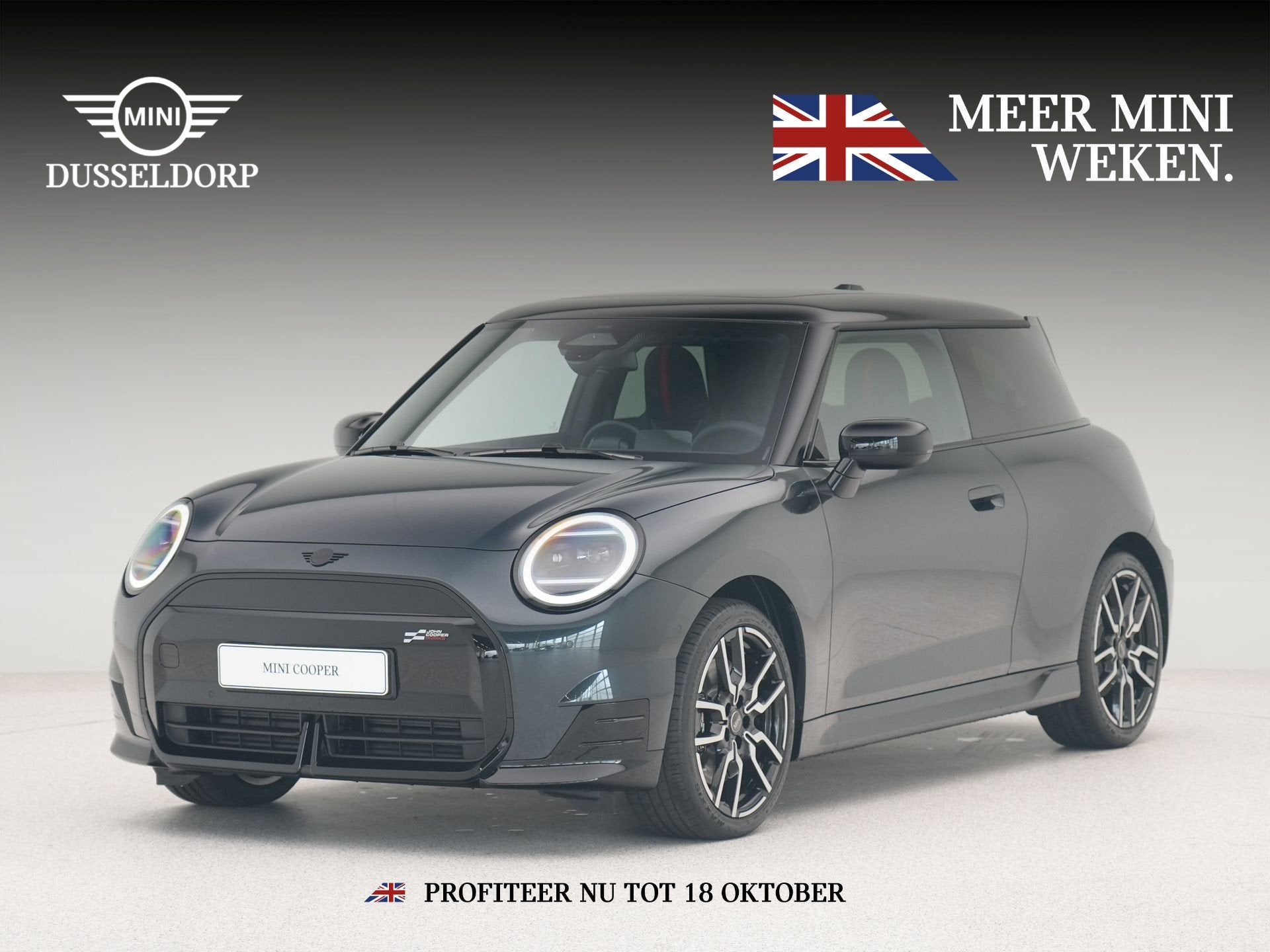 MINI Cooper E John Cooper Works Pakket M Accu conditie 100%, Dealer onderhouden, Zwart, 4 stoelen, 184 pk