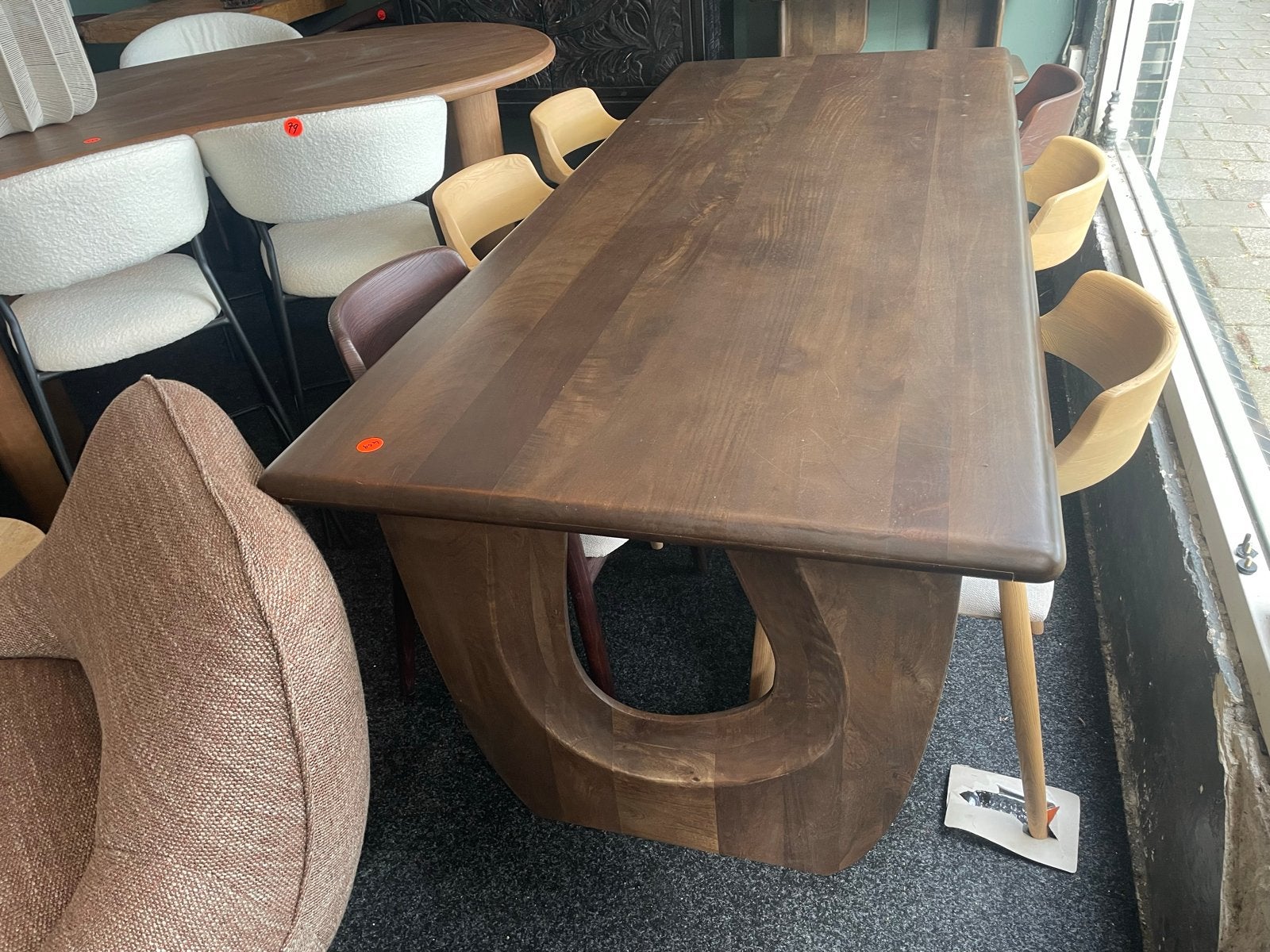Japandi Handai Eettafel 210x100 Massief Mangohout, Huis en Inrichting, Tafels | Eettafels, Ophalen, 100 tot 150 cm, Vijf personen of meer