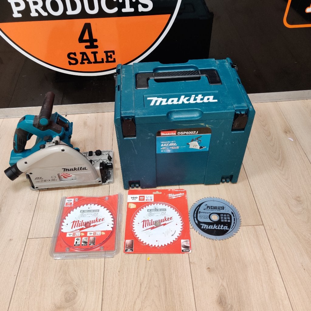 Makita Invalzaag DSP600 met Zaagblad in Box nu voor €399.99, Invalzaag, M, Ophalen of Verzenden, Zo goed als nieuw