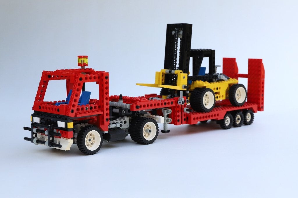LEGO Technic 8872 Forklift Transporter (1993) – 3-in-1, Gebruikt, Lego, Compleet, Ophalen of Verzenden