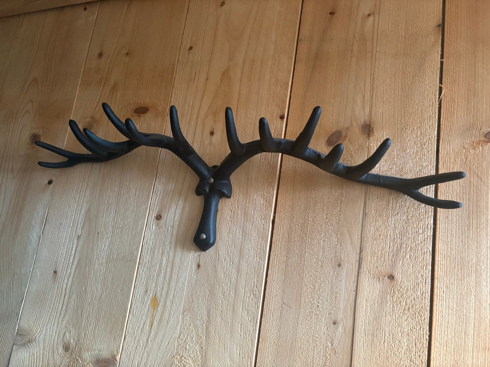 Kapstok Gewei Design - Zwart Metaal, Huis en Inrichting, Gebruikt, Minder dan 100 cm, Metaal, Ophalen