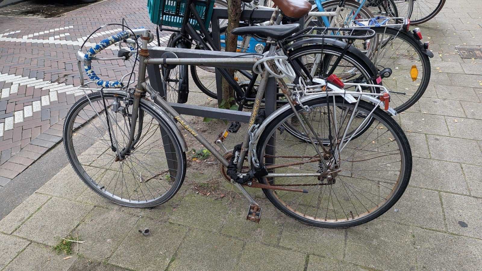 Oude Raleigh fiets, Fietsen en Brommers, Gebruikt, Velgrem, Versnellingen, 49 tot 53 cm