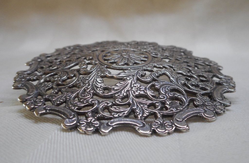 Zilveren antieke zeer royale broche nr.1136, Sieraden, Tassen en Uiterlijk, Antieke sieraden, Verzenden, Zilver, Broche
