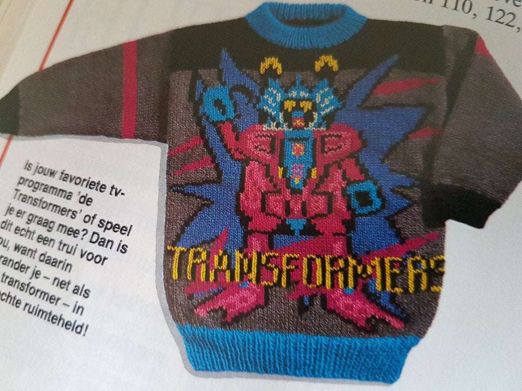Transformers trui breipatroon, Ophalen of Verzenden, Zo goed als nieuw, Breien, Patroon of Boek
