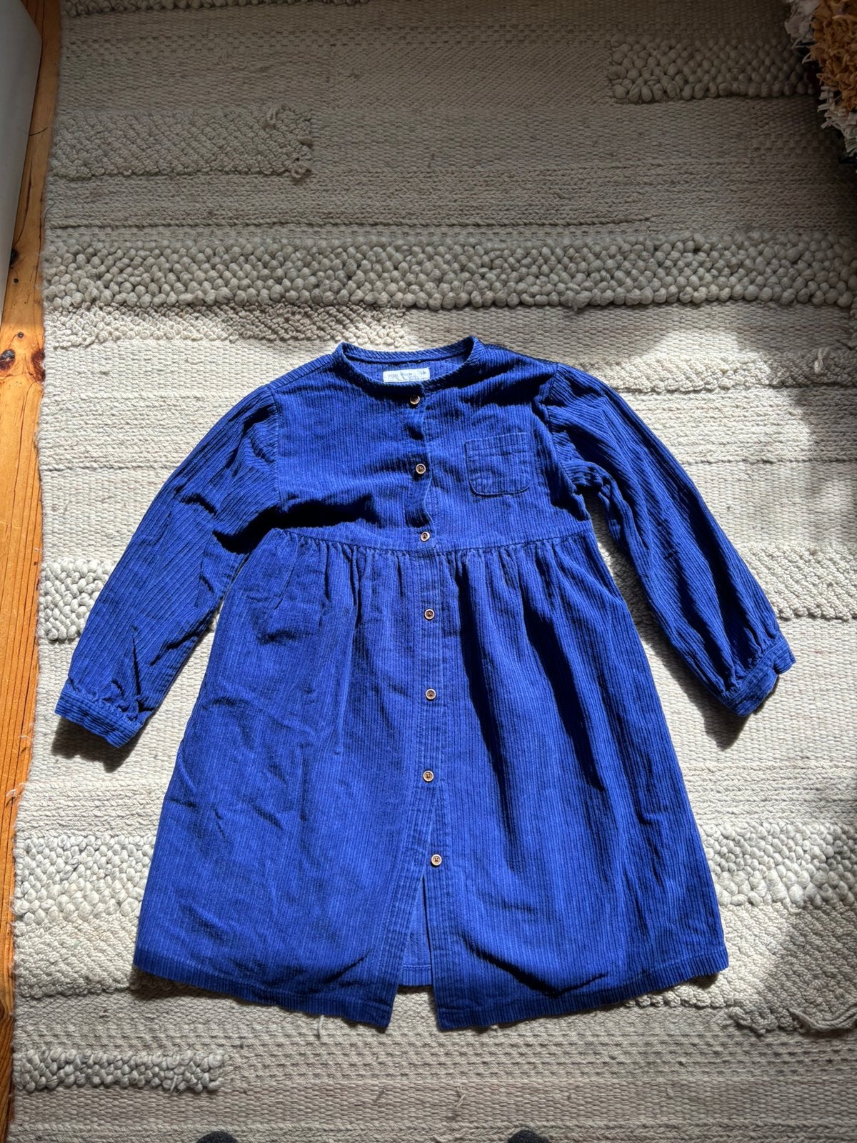 Kobaltblauwe rib jurk Zara 140, Ophalen of Verzenden, Gebruikt, Meisje, Jurk of Rok