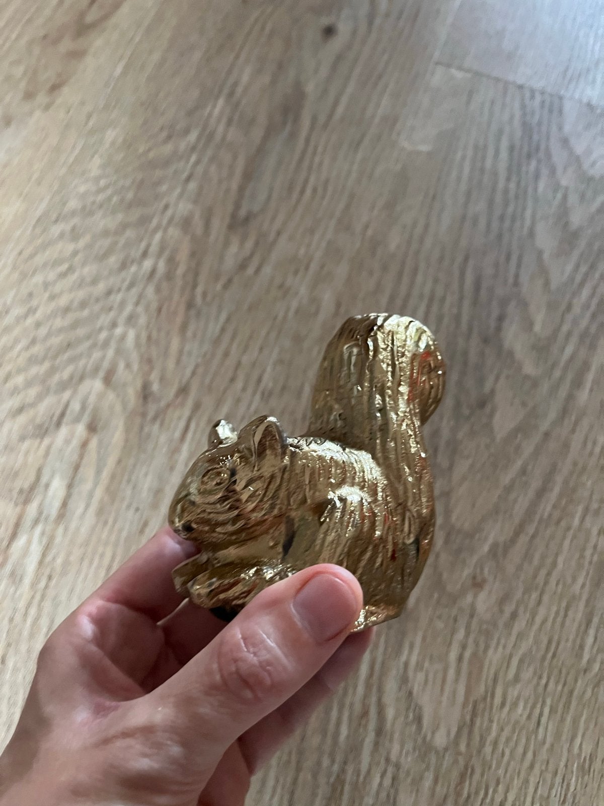 Nieuwe gouden eekhoorn kandelaar, Nieuw, Ophalen of Verzenden, Metaal, Kandelaar
