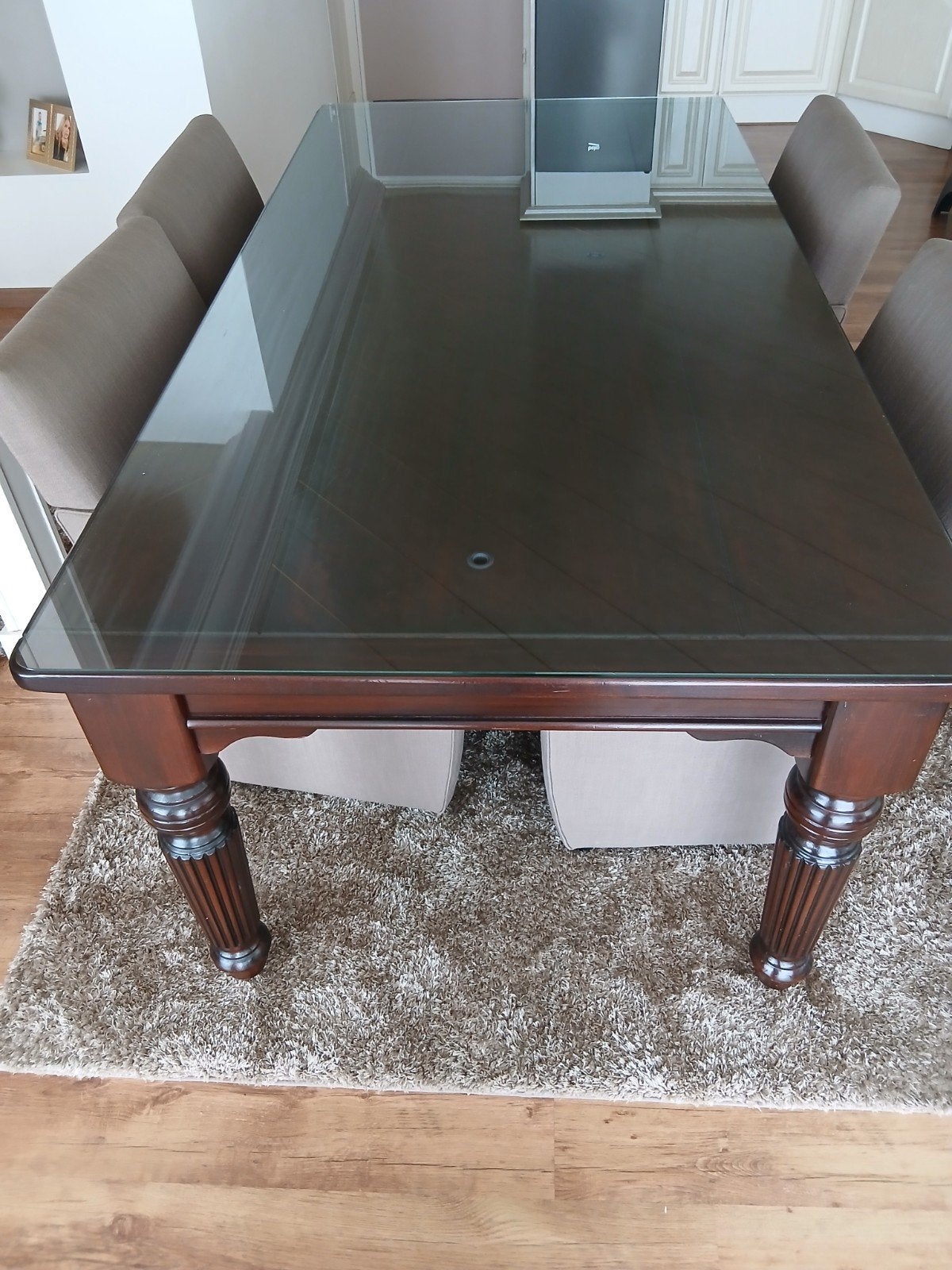 Ridencia Eettafel & Salontafel met Glasplaten + 4 Stoelen, Ophalen, Glas, 200 cm of meer, 50 tot 100 cm
