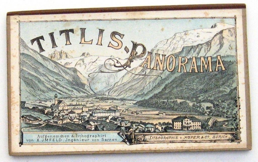 Titlis-Panorama 1879 Leporello Panorama Zwitserland Schweiz, Antiek en Kunst, Ophalen of Verzenden