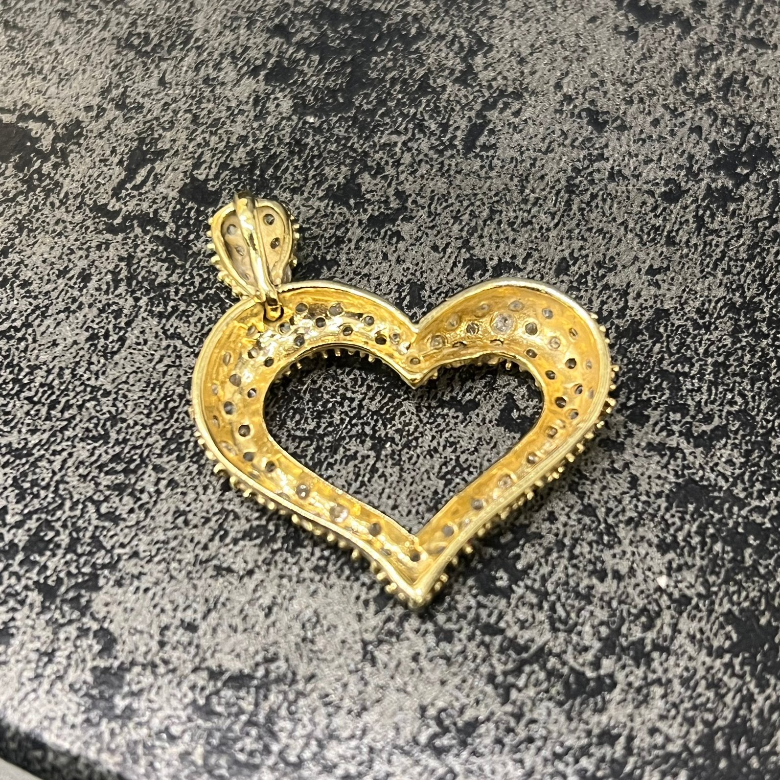 14 karaat gouden hanger hart model, Sieraden, Tassen en Uiterlijk, Kettinghangers, Ophalen of Verzenden, Zo goed als nieuw, Goud