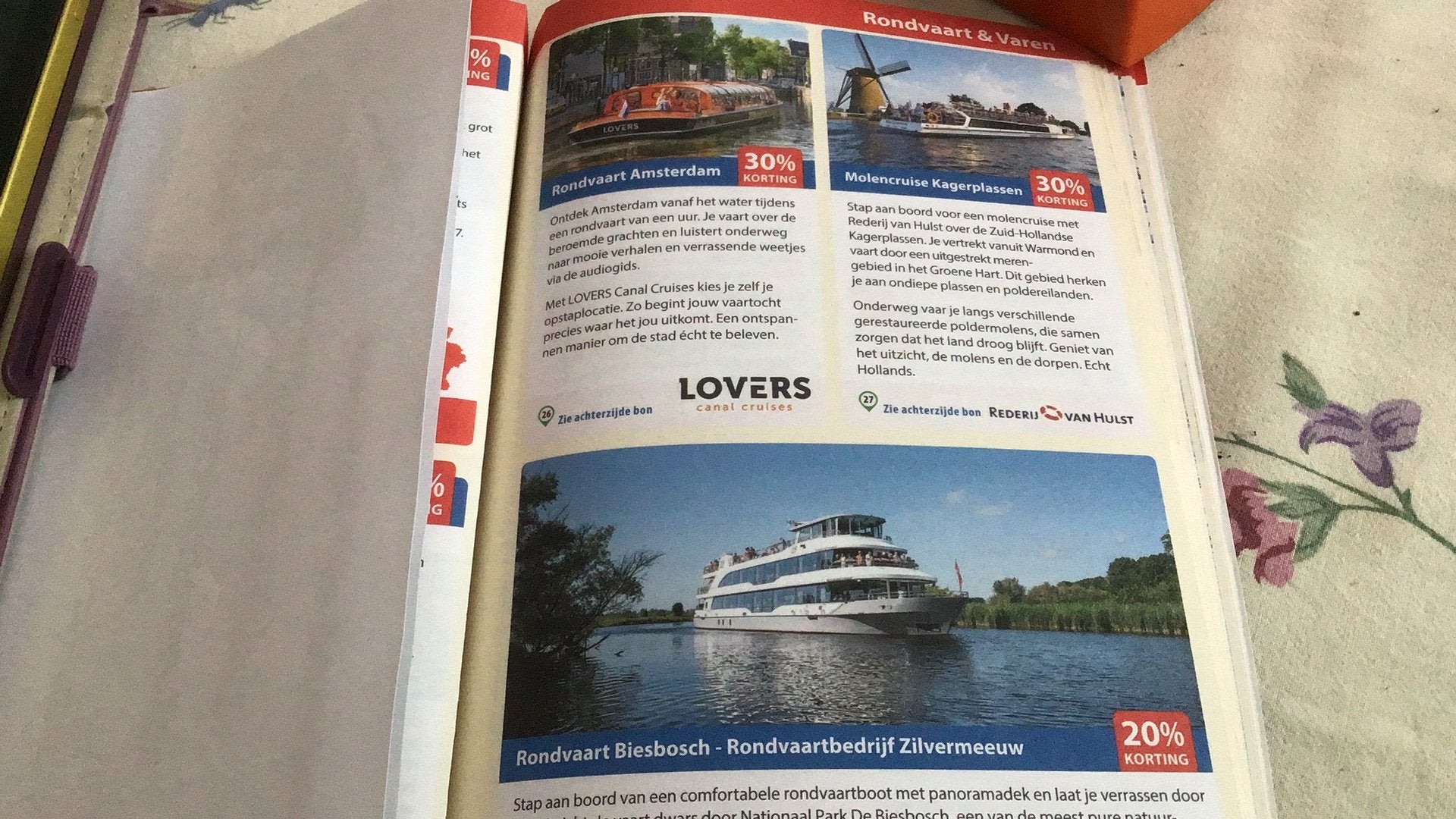 Rondvaart & varen voordeelgids 2026-27 juli, Drie personen of meer, Kortingsbon