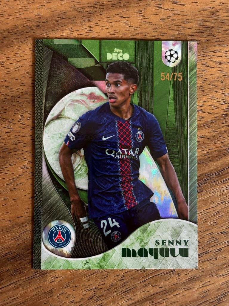 Topps Deco Senny Mayulu PSG Rookie Kaart 54/75, Ophalen of Verzenden, Nieuw, Buitenlandse clubs, Spelerskaart