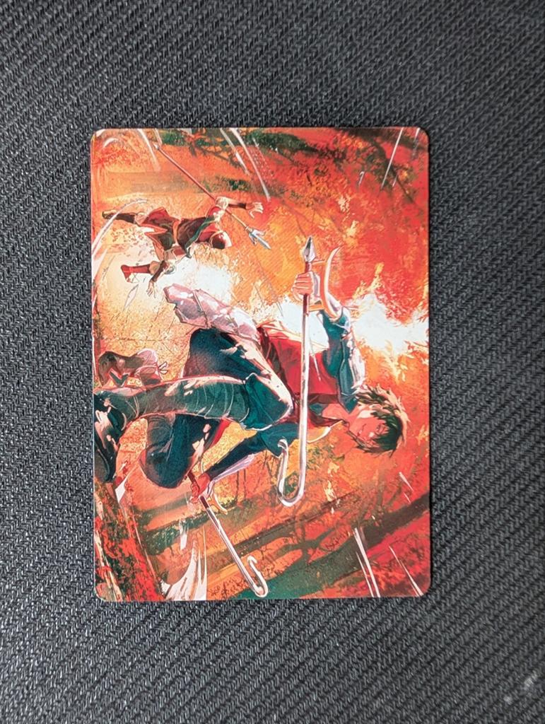 MTG Avatar The Last Airbender Jet, Rebel Leader Art Card, Ophalen of Verzenden, Zo goed als nieuw, Losse kaart