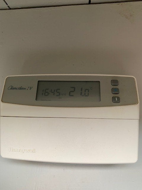 Honeywell thermostaat, Huis en Inrichting, Gebruikt, Overige typen, Kunststof, Digitaal display