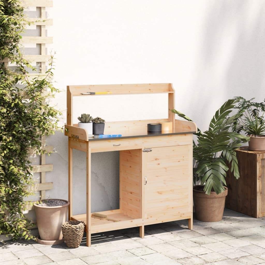 Oppottafel plantentafel hout + zink GRATIS VERZONDEN!, Overige merken, Verzenden, Nvt, Nvt