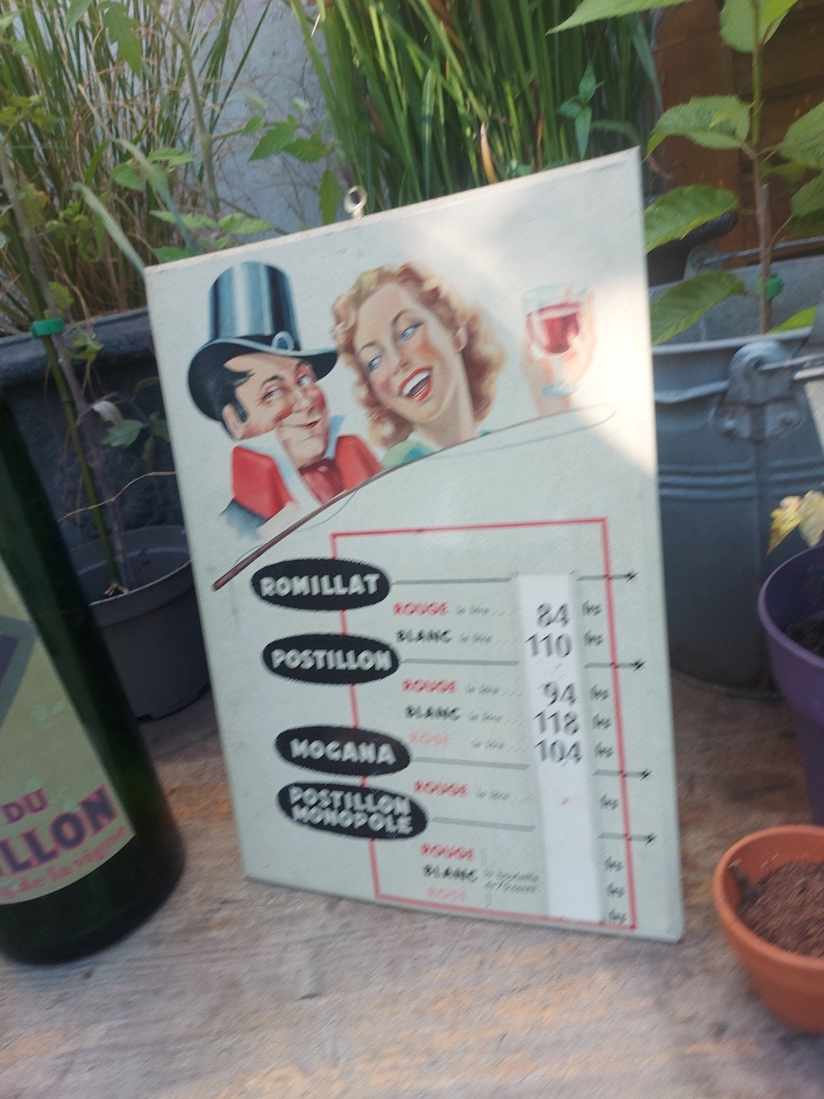 Reclame bord blik & xl etalage reclame fles v halve meter, Ophalen of Verzenden