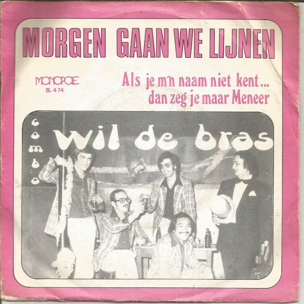 Combo Wil De Bras – Morgen Gaan We Lijnen (1976), Cd's en Dvd's, Vinyl | Nederlandstalig, Gebruikt, Fotohoes, 7 inch, Ophalen of Verzenden