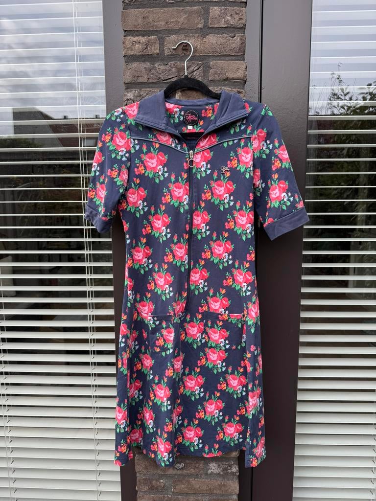 Tante Betsy, jurkje uit de oudere collectie, maat M, Blauw, Zo goed als nieuw, Knielengte, Ophalen