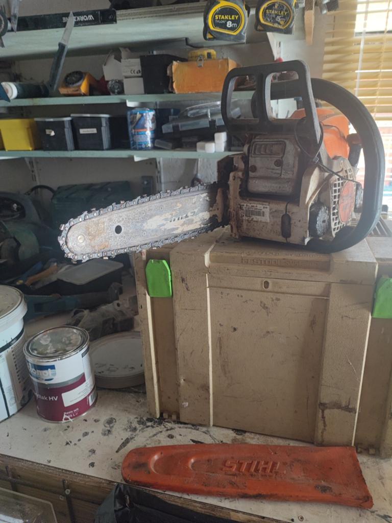 Stihl kettingzaag, Gebruikt, Kettingzaag, Ophalen of Verzenden, 30 tot 70 mm