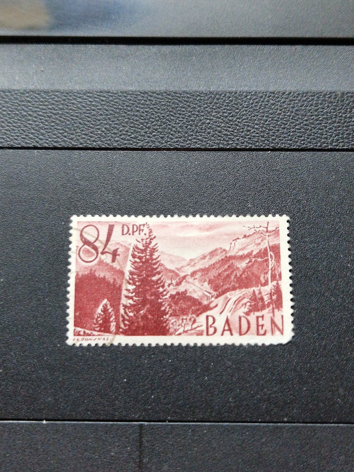 Franse zone Baden gestempeld nr 26 rechtsonder kort / dun, Verzenden, Overige periodes, Gestempeld