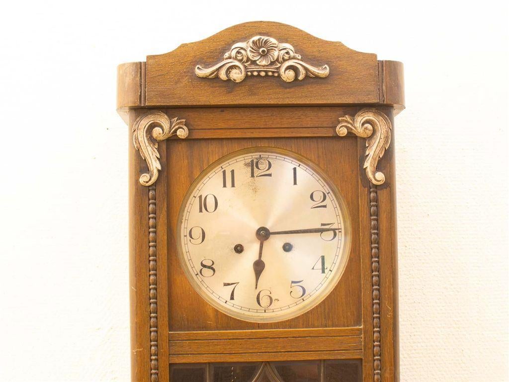 Houten wandklok 35198, Ophalen of Verzenden, Gebruikt, Wandklok