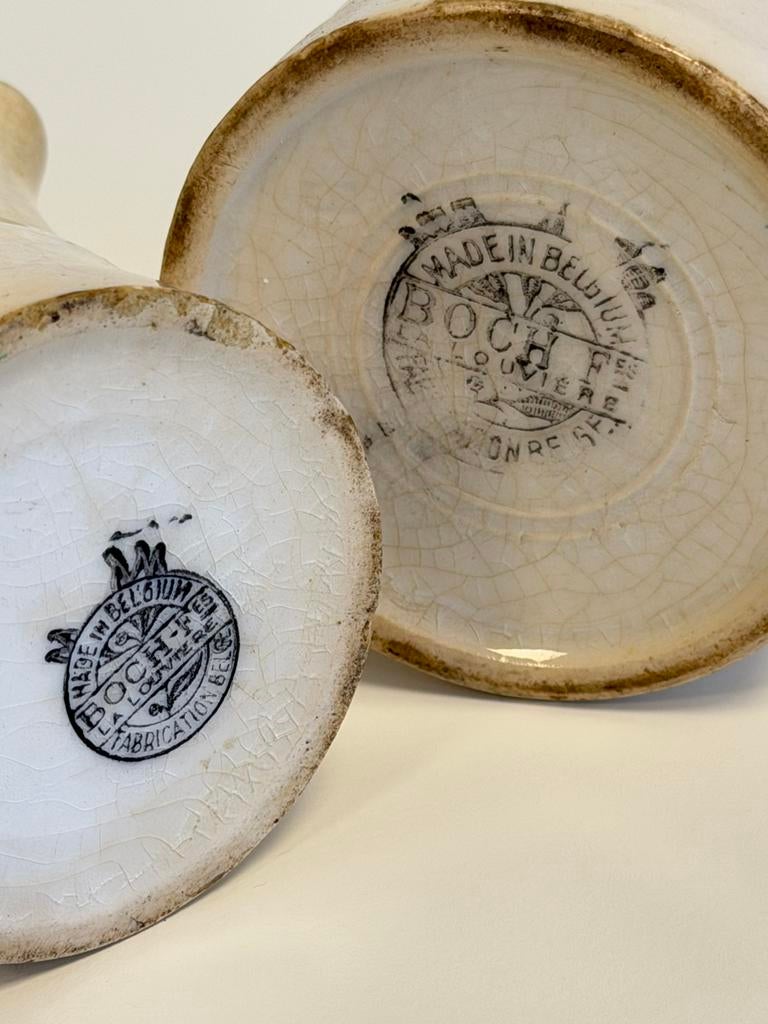 2x Boch Frères Keramis melkkannen set vintage België servies, Ophalen of Verzenden