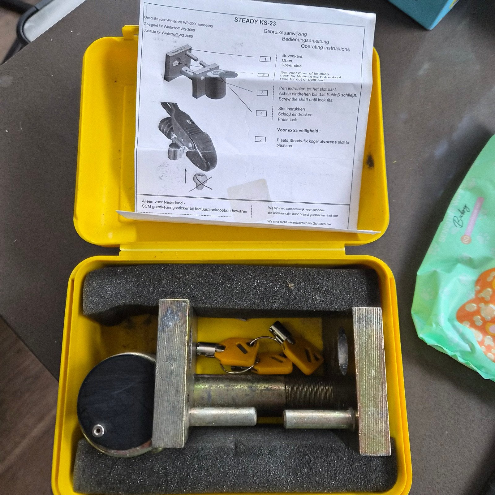 Steady KS-23 Disselslot voor aanhanger/caravan, Ophalen