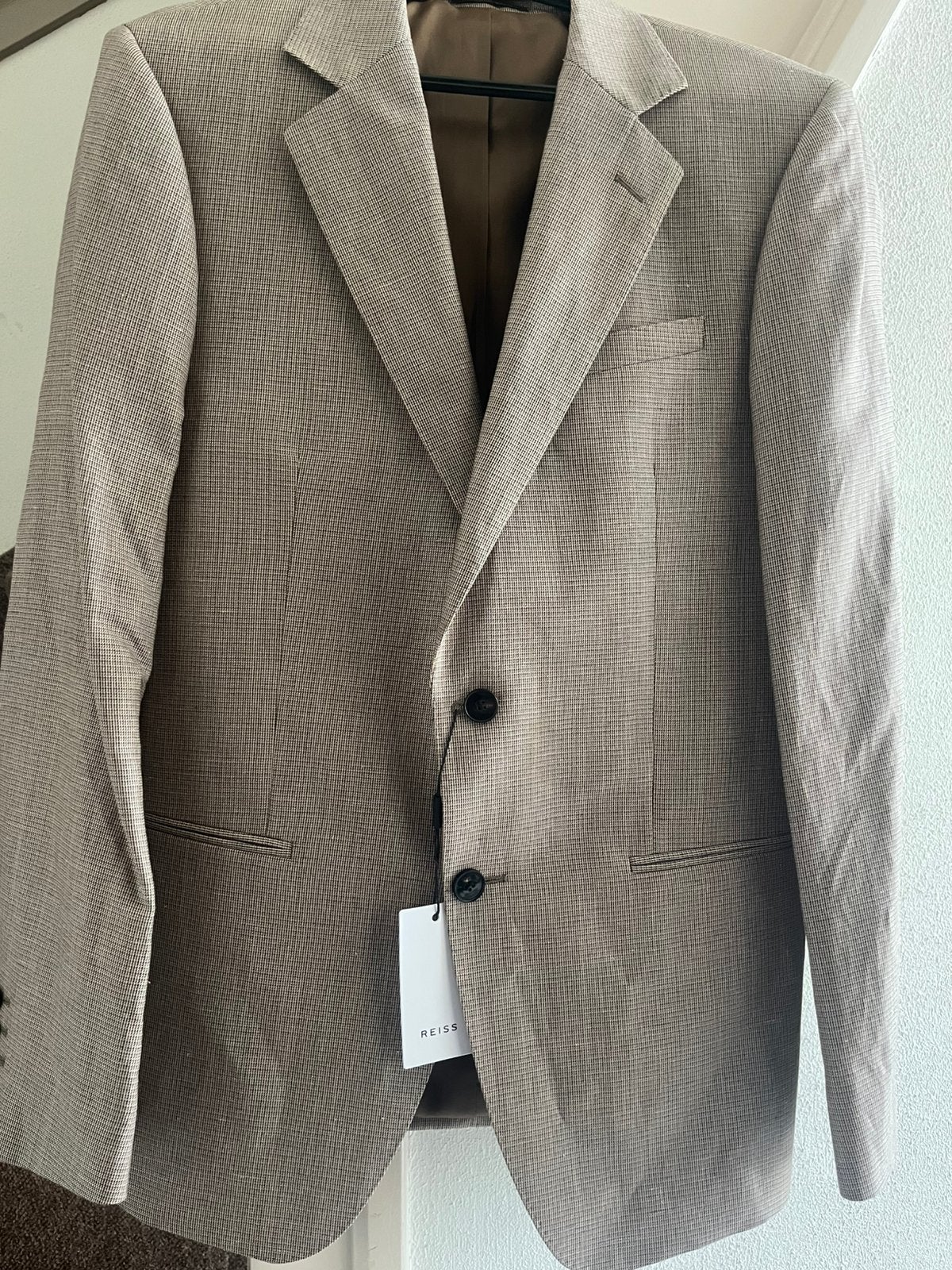 Reiss blazer kostuum pak, Ophalen of Verzenden, Nieuw, Maat 48/50 (M), Bruin