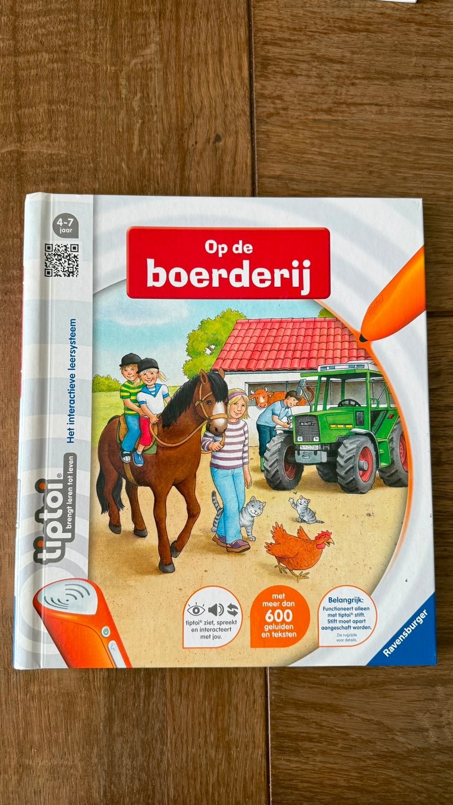 Tiptoi boek 'Op de boerderij' - Interactief leren, Boeken, Ophalen, Zo goed als nieuw, Uitklap-, Voel- of Ontdekboek, 3 tot 4 jaar