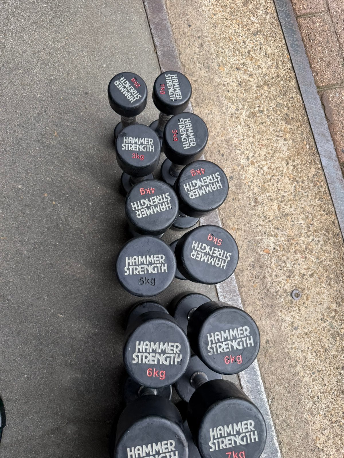 Hammer Strenght Vaste Dumbells 2kg t/m 10kg, Ophalen, Gebruikt, Dumbbell