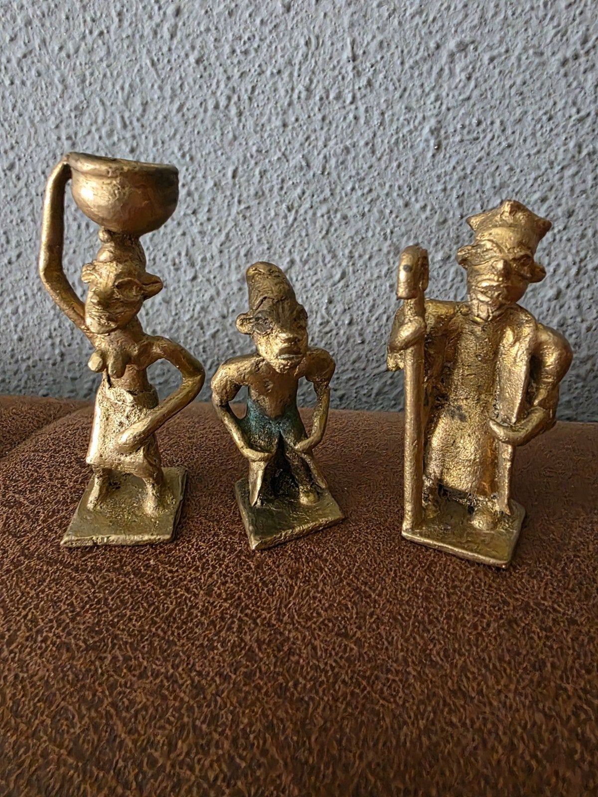 3 Ashanti Goudgewichten (Afrikaanse Kunst), Antiek en Kunst, Afrika, Goud, Handgemaakt, Ophalen of Verzenden
