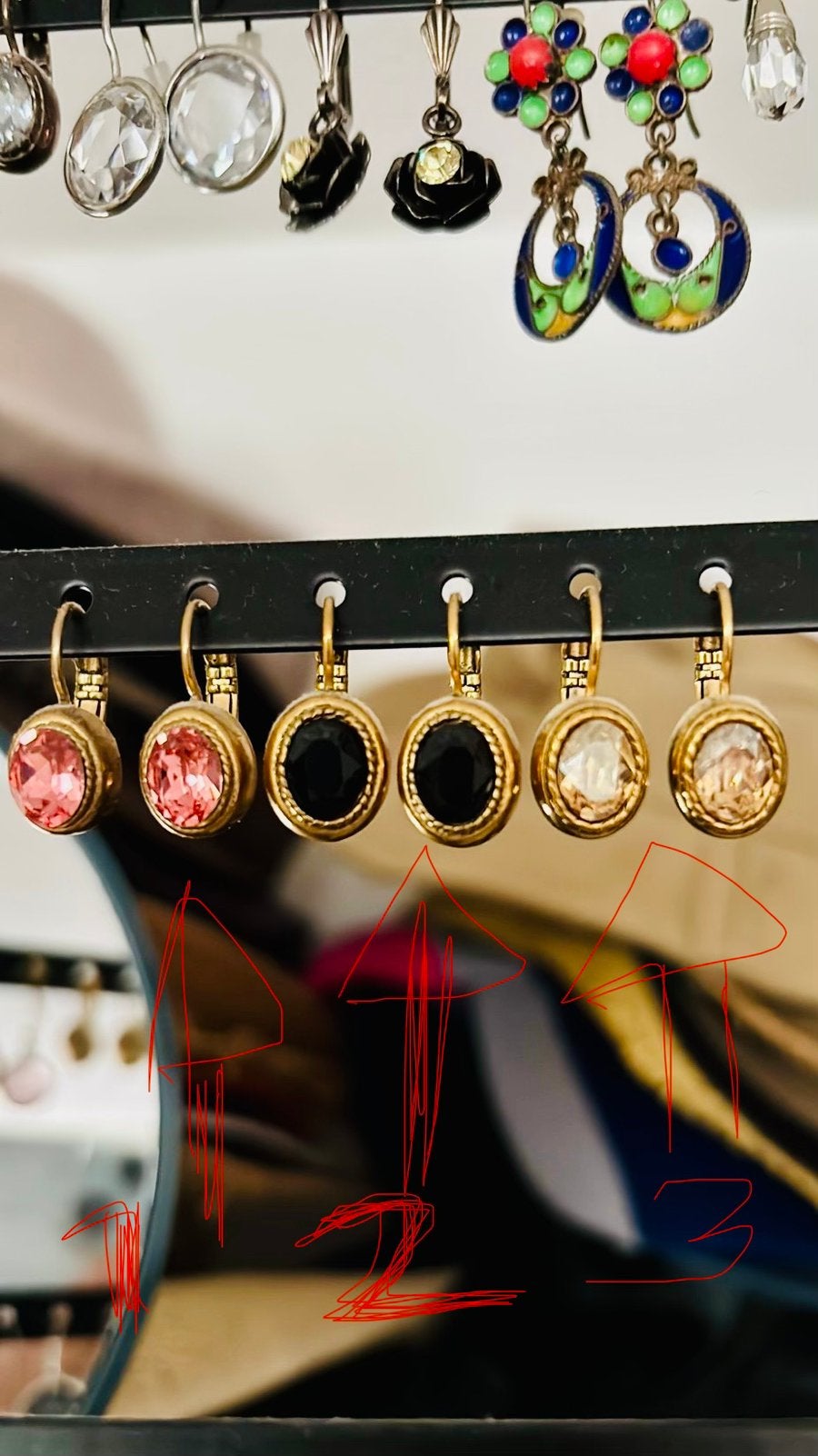 Champ&champ oorbellen, Ophalen of Verzenden, Zo goed als nieuw, Overige kleuren, Overige materialen