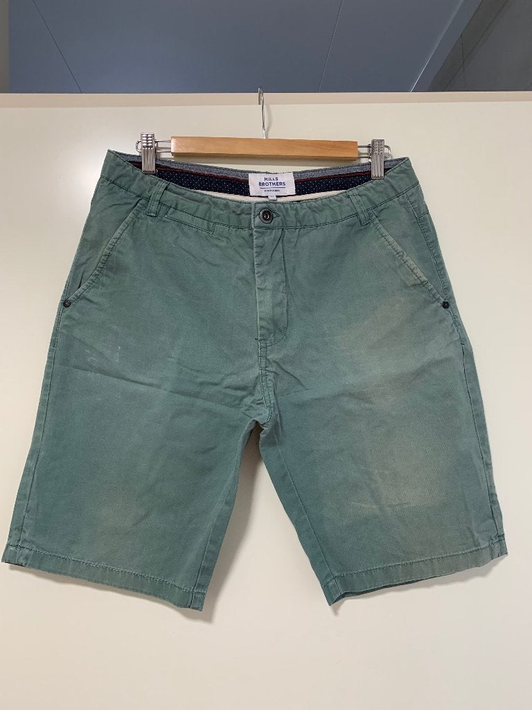 Groene korte heren broek maat M, Maat 48/50 (M), Ophalen of Verzenden, Mills Brothers, Gedragen