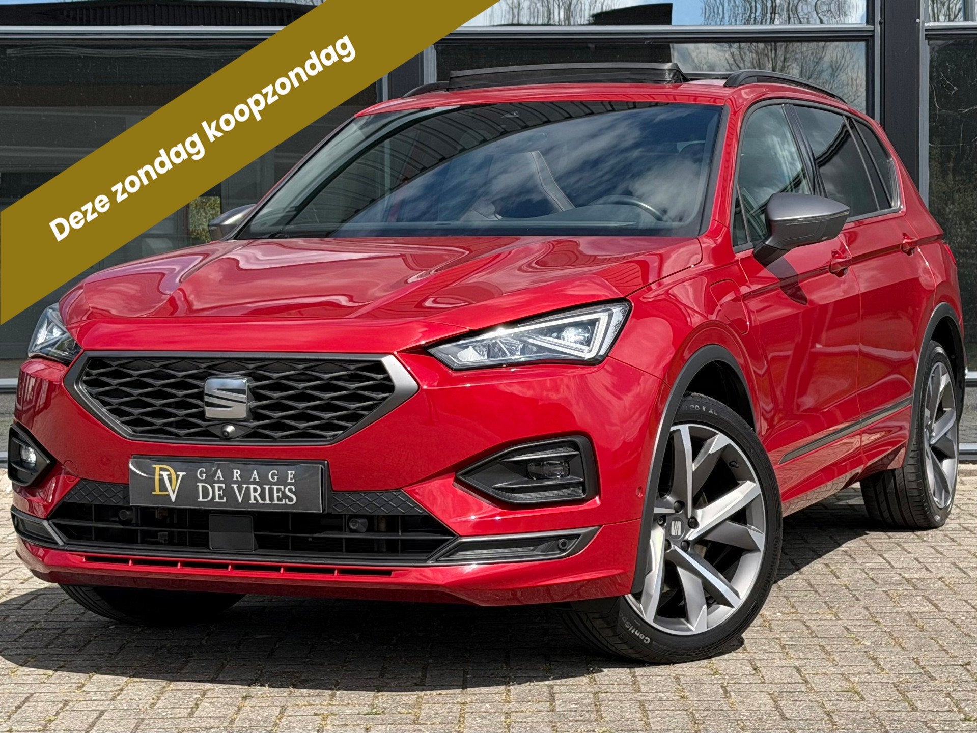 SEAT Tarraco 1.4 TSI e-Hybrid PHEV FR Panoramadak ACC Full O, Auto's, Dealer onderhouden, Zwart, 4 cilinders, Hybride Elektrisch/Benzine