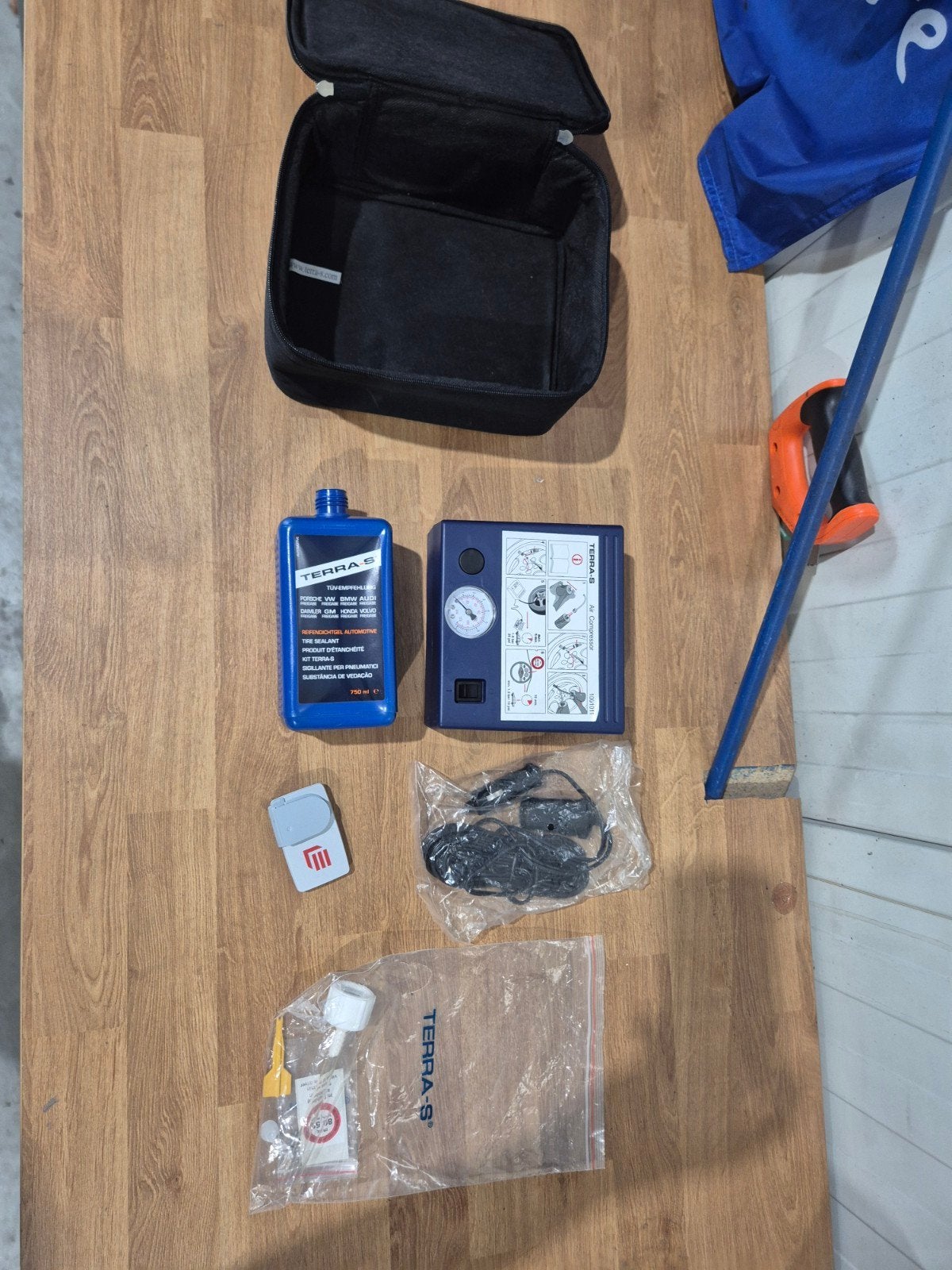 Terra-s mini compressor/ banden reparatieset, Ophalen of Verzenden, Nieuw