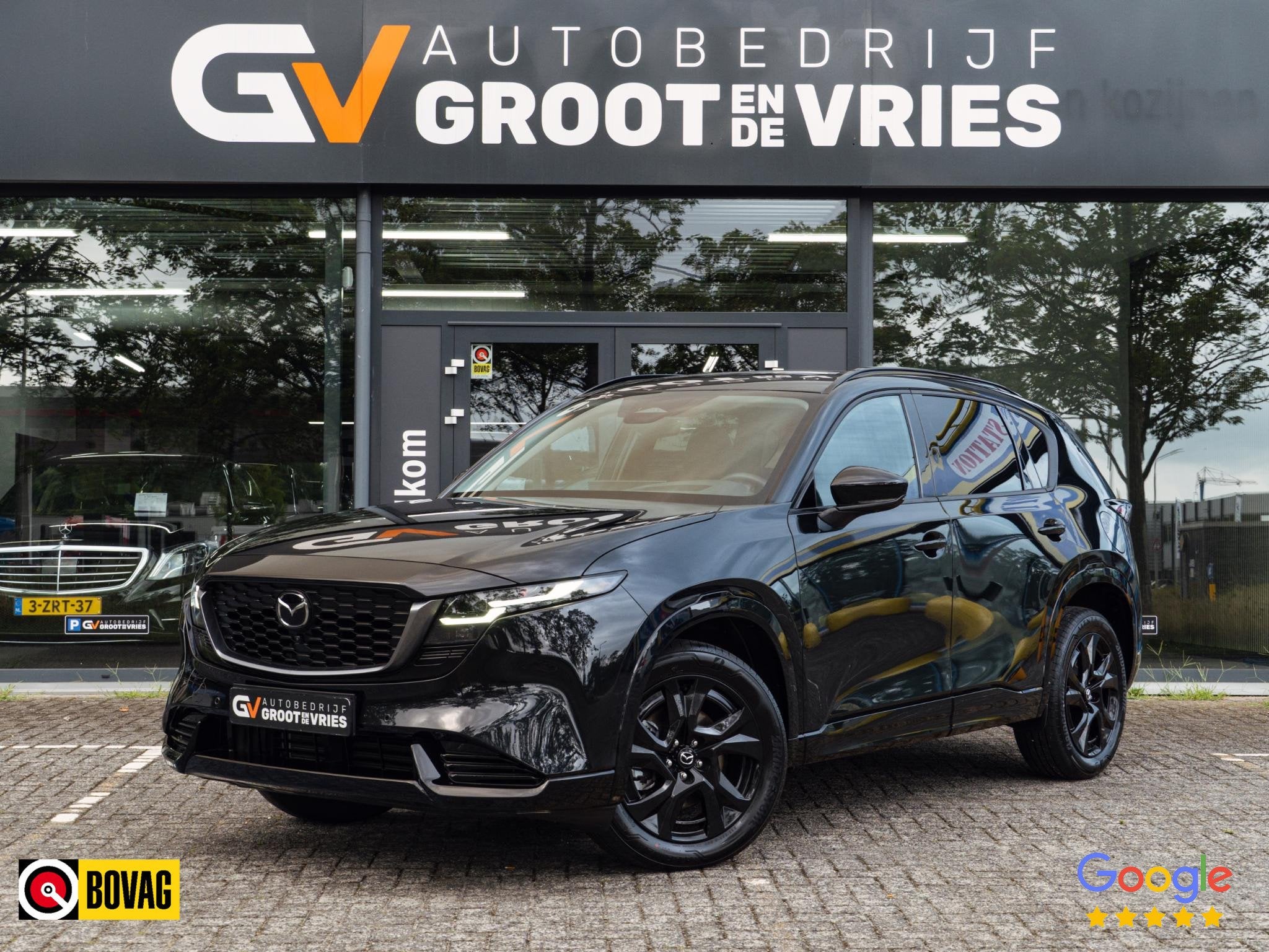 Mazda CX-5 2.5 E-SKYACTIV G 141 M HYBRID Homura|Panorama, Auto's, Gebruikt, Euro 6, 4 cilinders, Zwart
