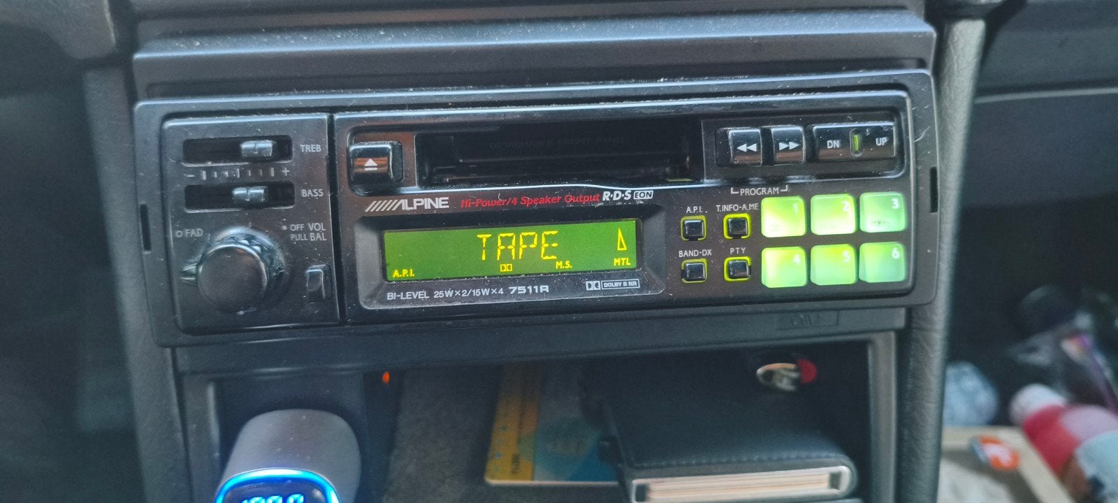 Alpine 7511R Cassette Autoradio - Vintage Geluid, Ophalen of Verzenden, Gebruikt