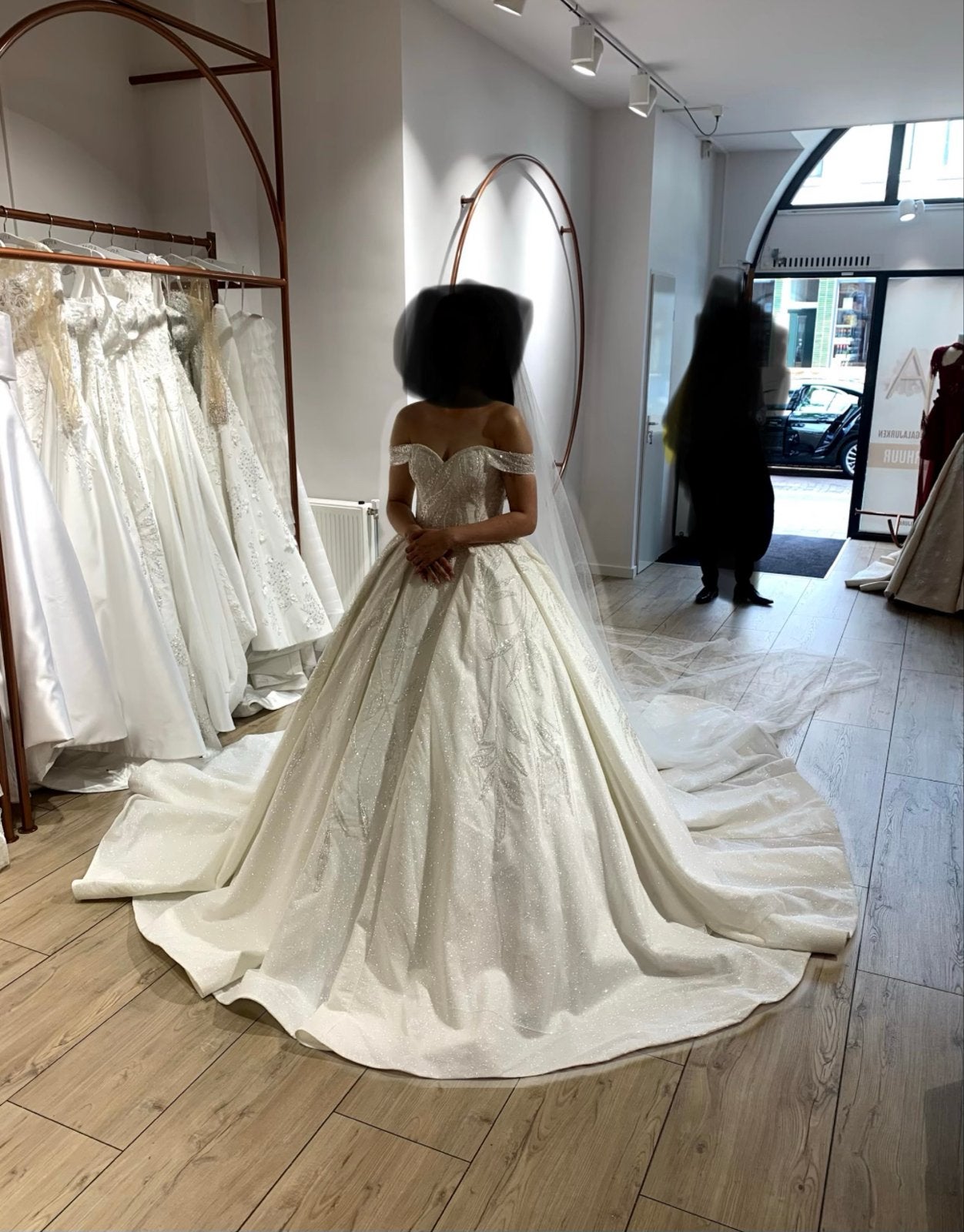 Sima Couture Bruidsjurk - Maat 32-36 - Zelf Ontworpen, Kleding | Dames, Trouwkleding en Trouwaccessoires, Ophalen, Zo goed als nieuw