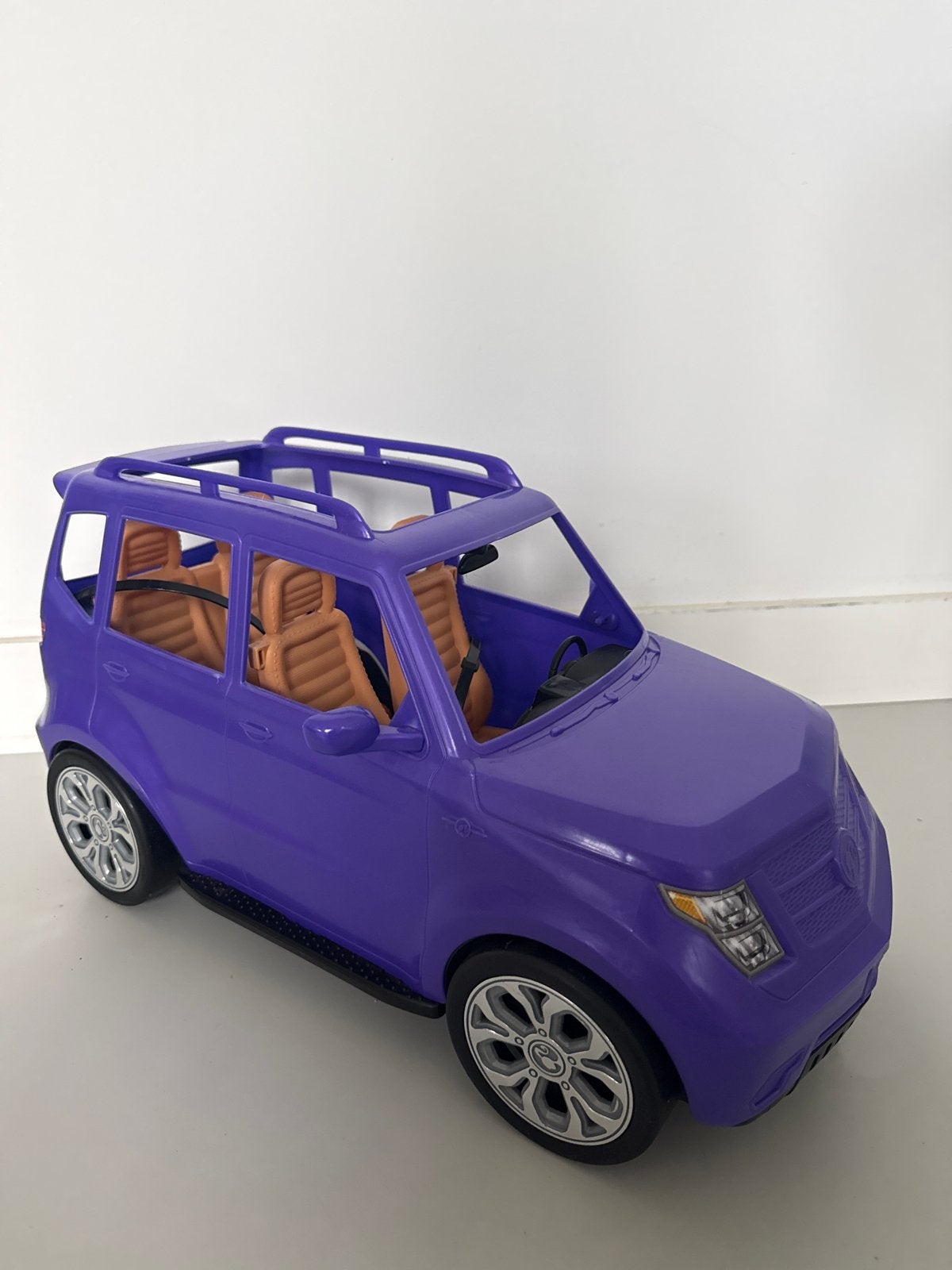 Barbie paarse SUV speelgoedauto, Ophalen of Verzenden, Zo goed als nieuw