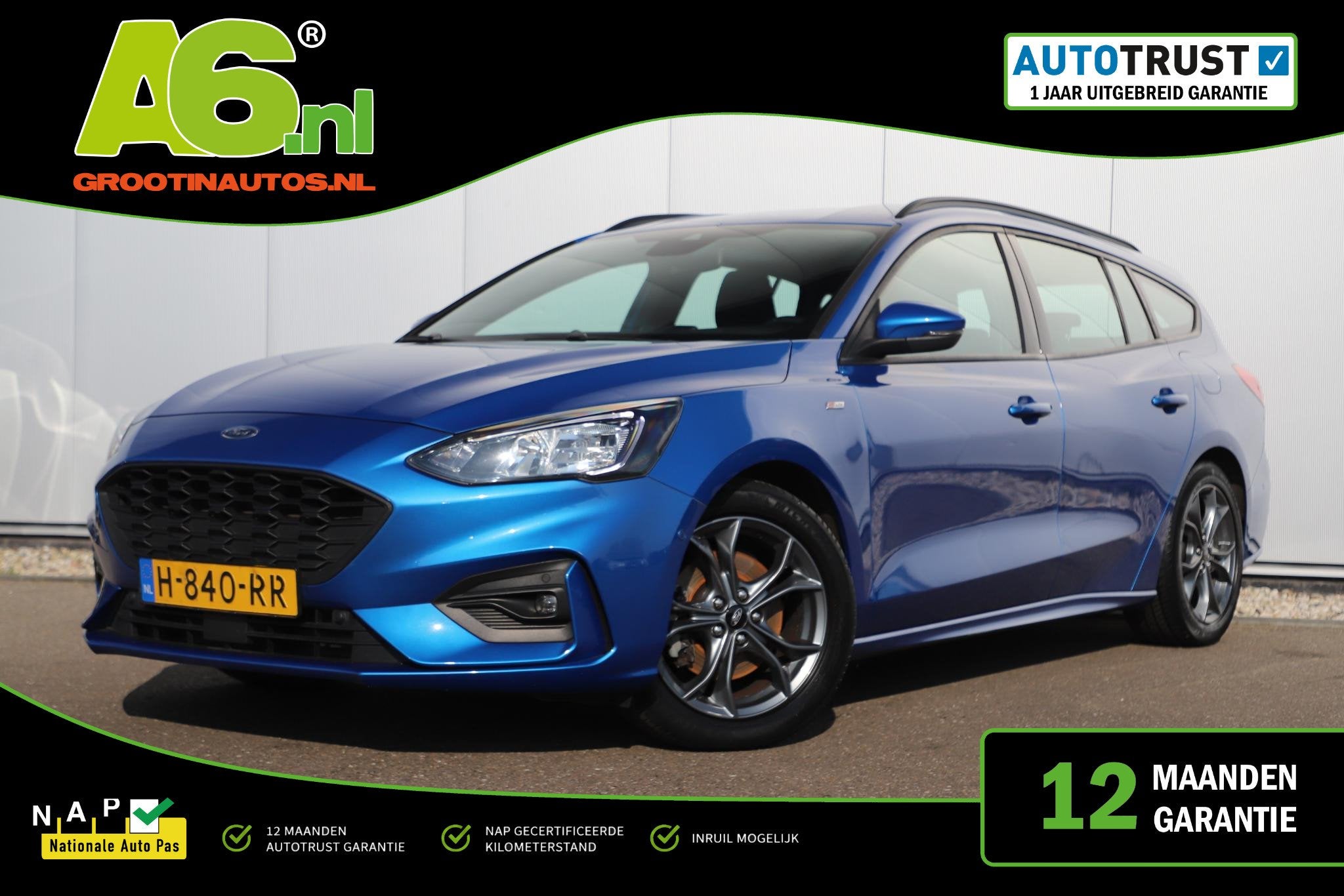 Ford Focus Wagon 1.0 EcoBoost ST Line Business Navigatie Ach, Auto's, Gebruikt, Euro 6, Met garantie (alle), 23 km/l