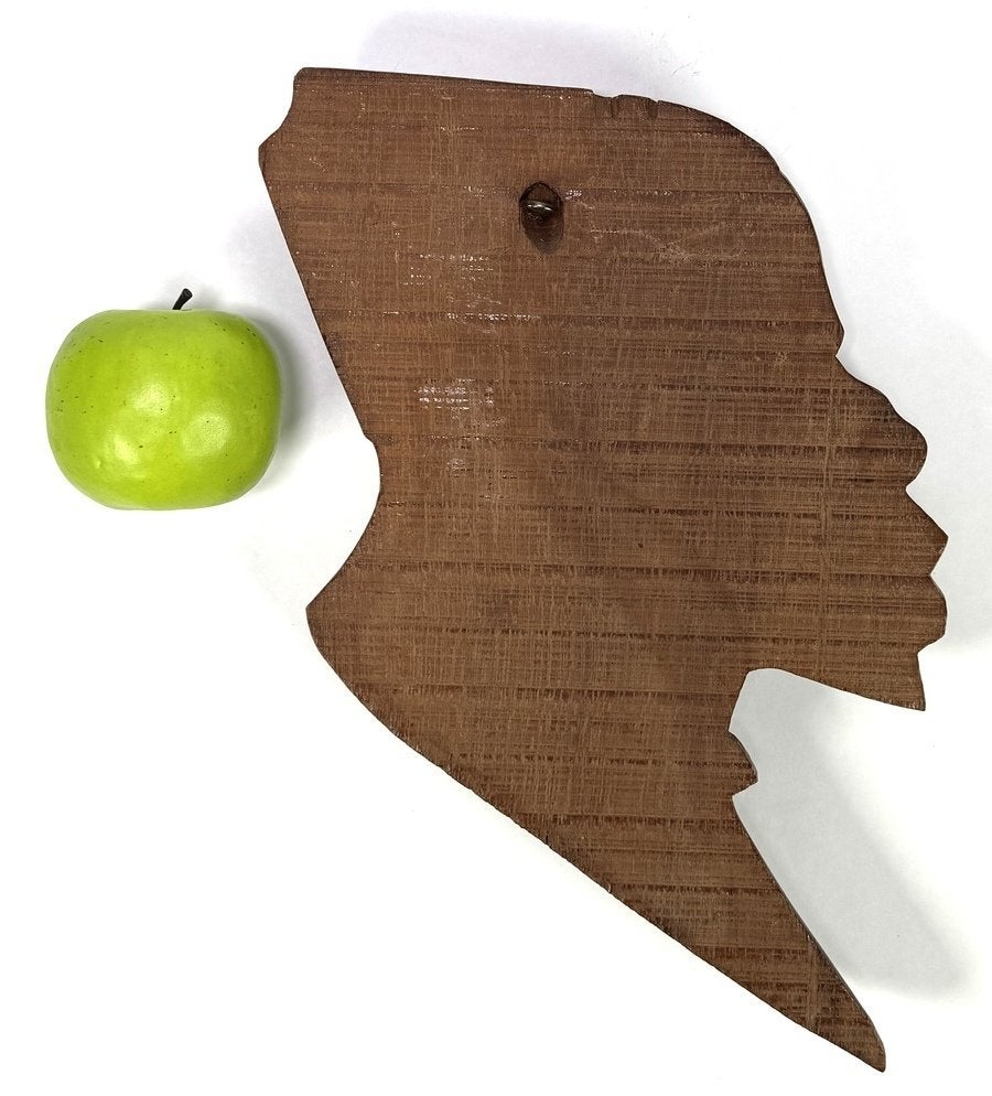 954. Houten wanddecoratie – profiel, Afrika, 20e eeuw, Ophalen of Verzenden, Wanddecoratie, 20 - 50 cm, Hout