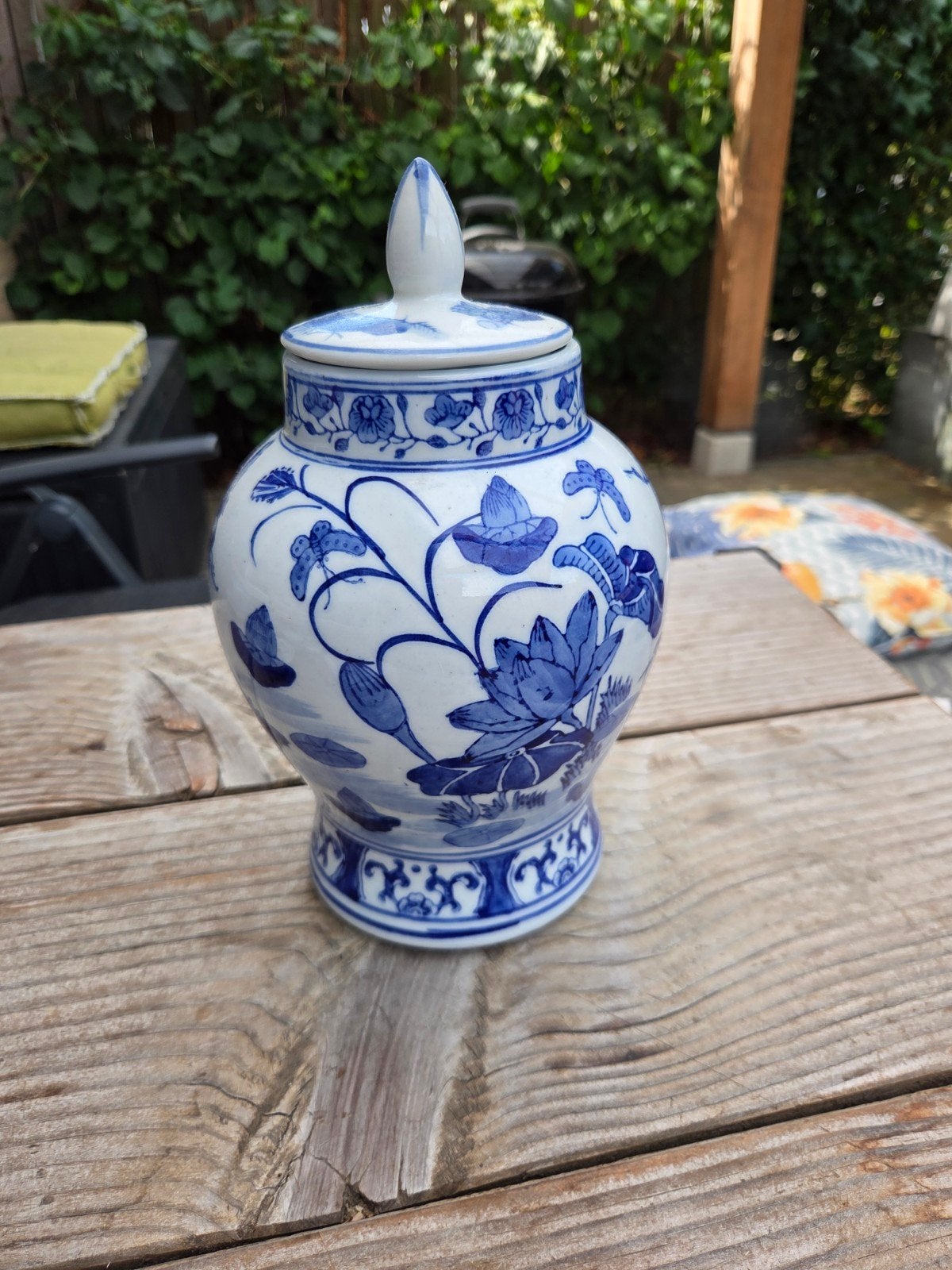 Prachtige Chinese gemberpot met blauw-wit decor, Antiek en Kunst, Antiek | Vazen, Ophalen